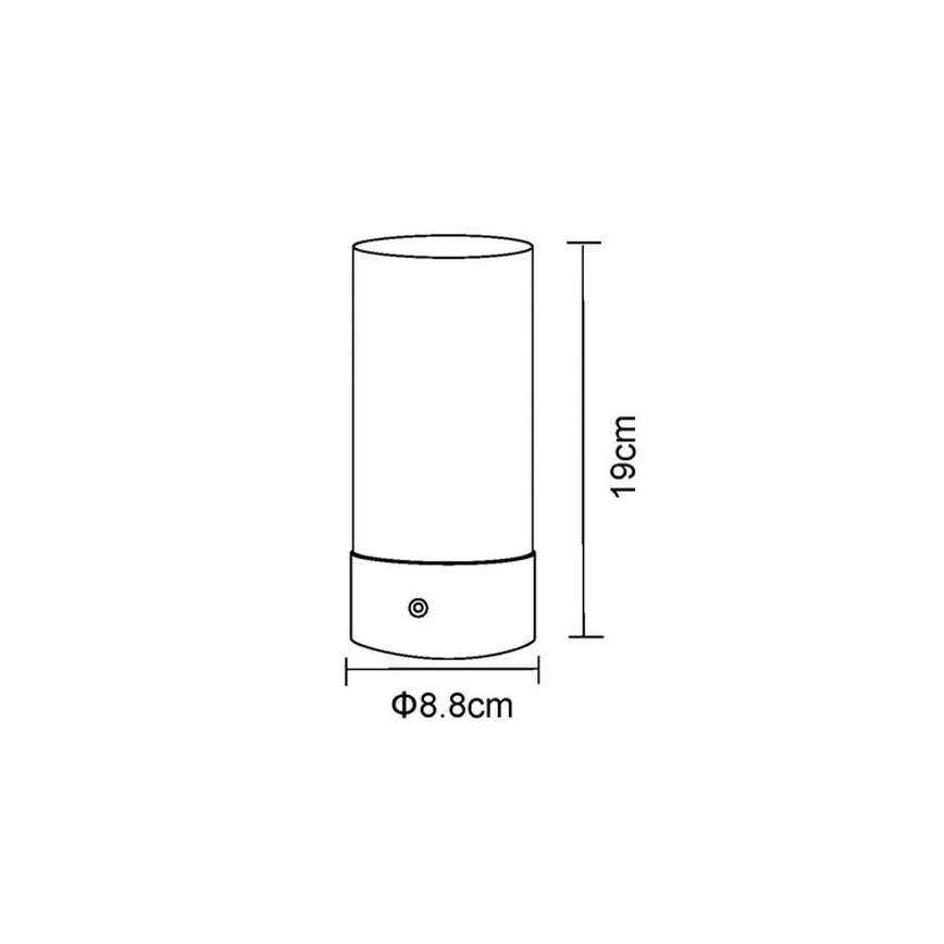 Globo - LED RGBW reguleeritav puutetundlik välistingimustes lauavalgusti LED/1,8W/5V 1500 mAh IP44 mattkroom