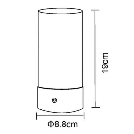 Globo - LED RGBW Hämardatav puutetundlik väli laualamp LED/1,8W/5V 1500 mAh must