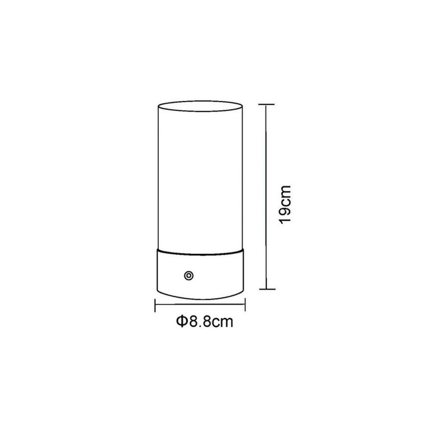 Globo - LED RGBW Hämardatav puutetundlik väli laualamp LED/1,8W/5V 1500 mAh must