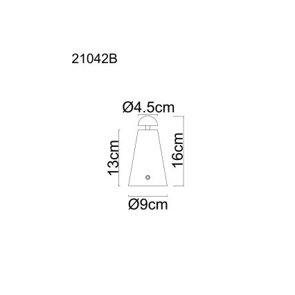 Globo - hämardatav puutetundlik laetav laualamp LED/1,2W/5V 1200 mAh 2700/4500/6000K