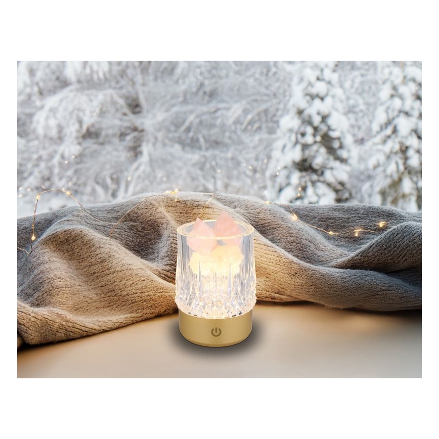 Globo - LED Hämardatav puutetundlik laualamp LED/1W/5V 3000K 1200 mAh kuldne