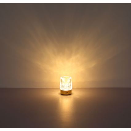 Globo - LED Hämardatav puutetundlik laualamp LED/1W/5V 3000K 1200 mAh kuldne