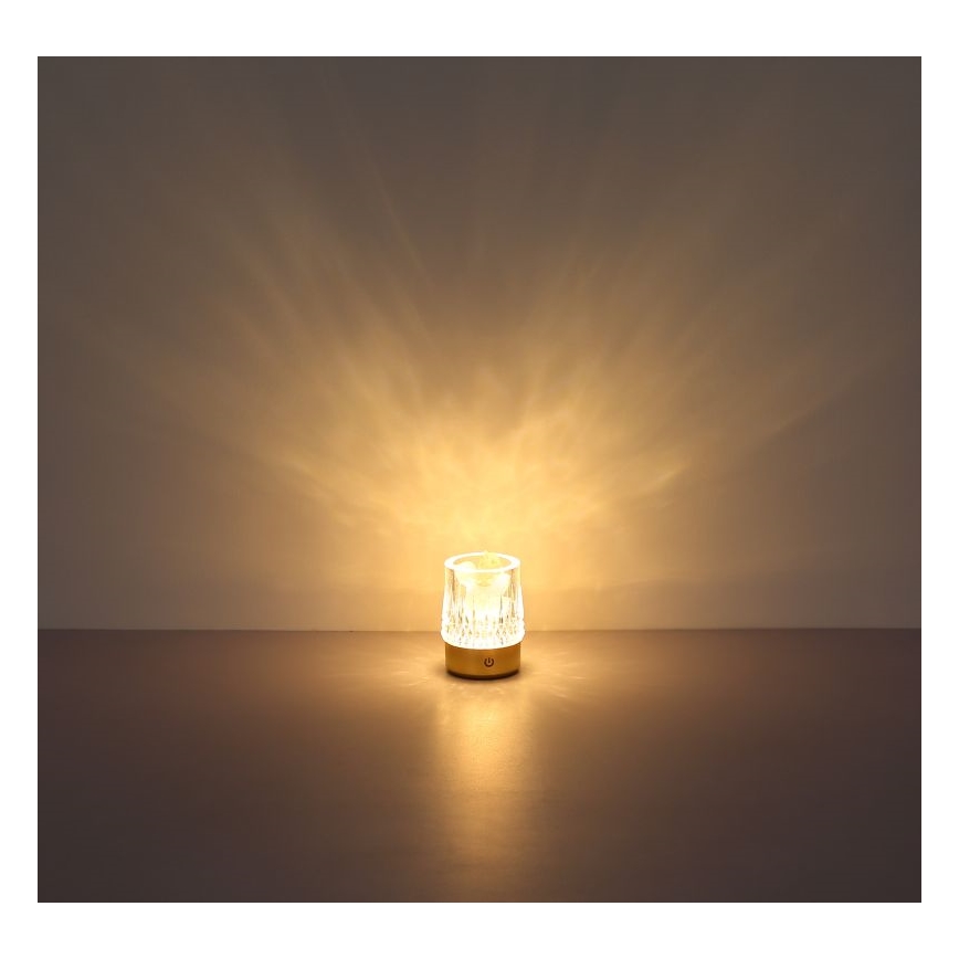 Globo - LED Hämardatav puutetundlik laualamp LED/1W/5V 3000K 1200 mAh kuldne