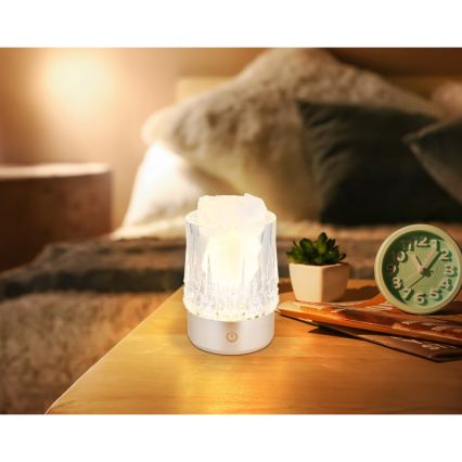 Globo - puutetundlik hämardatav LED-laualamp LED/1W/5V 3000K 1200 mAh, hõbedane