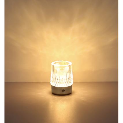 Globo - puutetundlik hämardatav LED-laualamp LED/1W/5V 3000K 1200 mAh, hõbedane