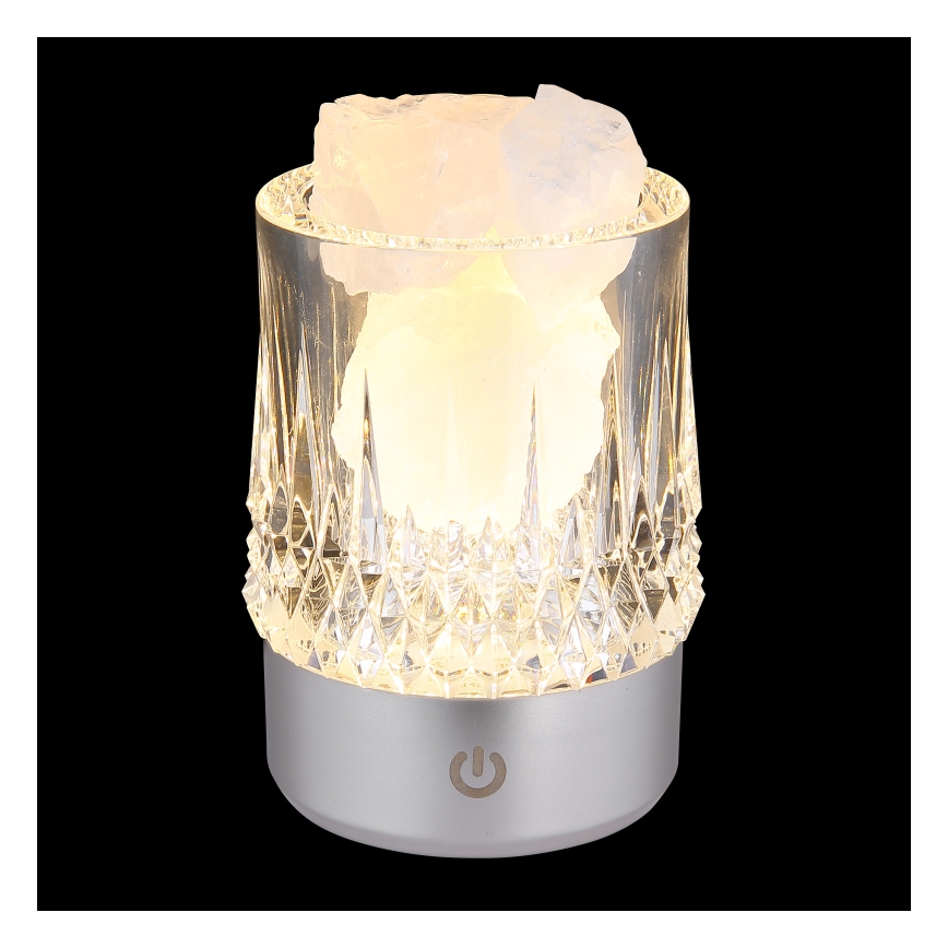 Globo - puutetundlik hämardatav LED-laualamp LED/1W/5V 3000K 1200 mAh, hõbedane