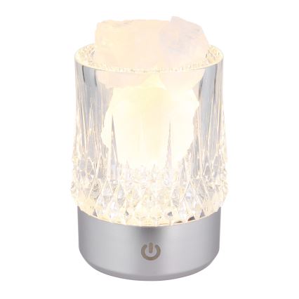 Globo - puutetundlik hämardatav LED-laualamp LED/1W/5V 3000K 1200 mAh, hõbedane