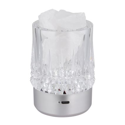 Globo - puutetundlik hämardatav LED-laualamp LED/1W/5V 3000K 1200 mAh, hõbedane