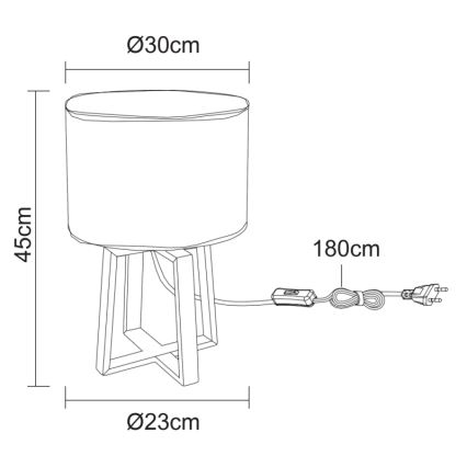 Globo - Laualamp 1xE14/40W/230V pruun