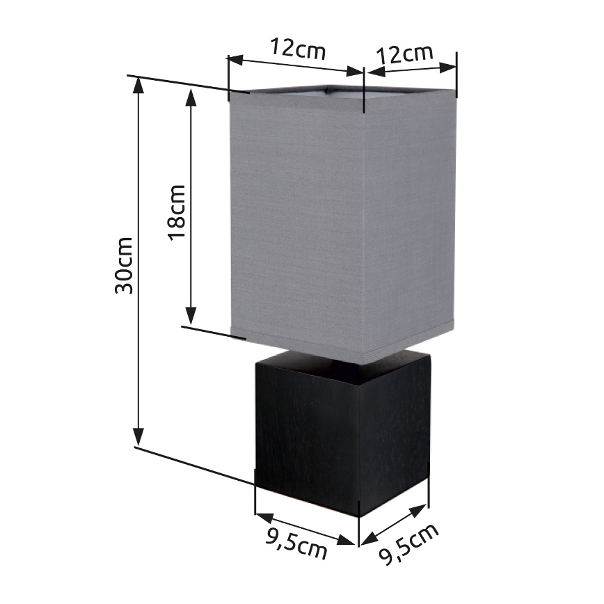 Globo 21628ALU - Laualamp VALENTINO 1xE27/7W/230V must/antratsiit