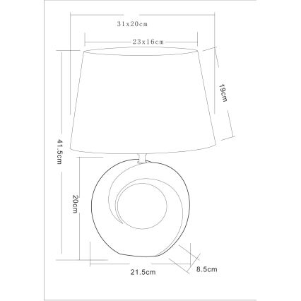 Globo - Laualamp 1xE27/40W/230V