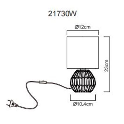 Globo - Laualamp 1xE14/40W/230V valge