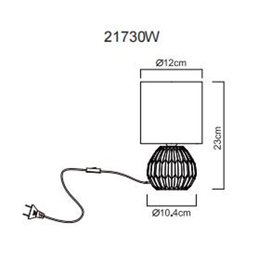 Globo - Laualamp 1xE14/40W/230V valge