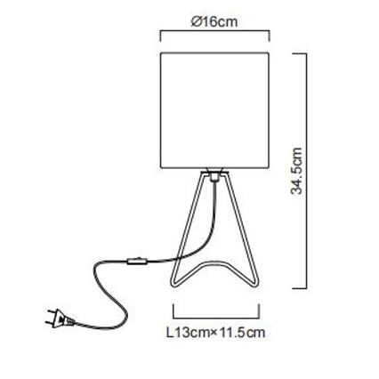 Globo - laualamp 1xE14/40W/230V must