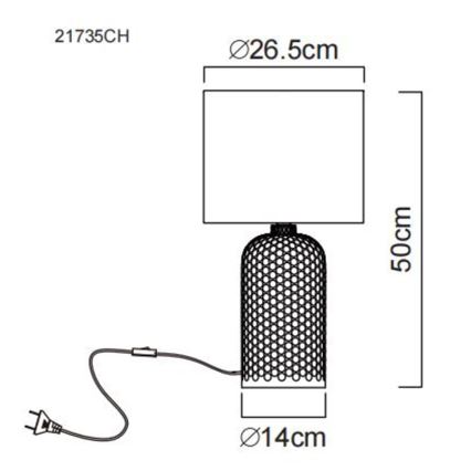 Globo - Laualamp 1xE27/60W/230V beež