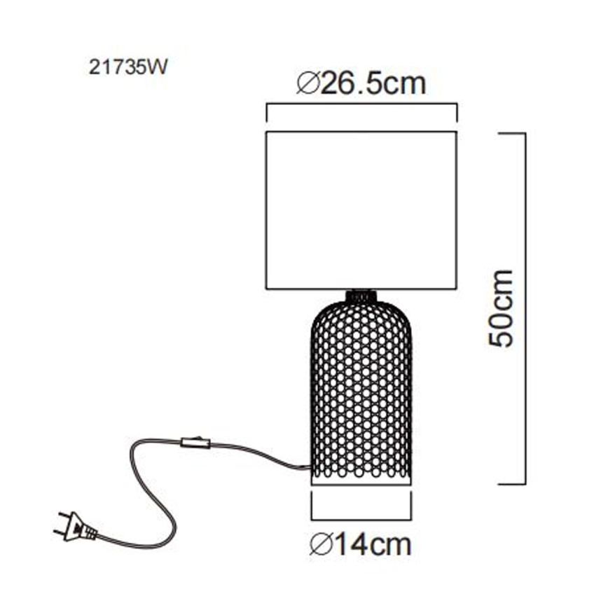 Globo - Laualamp 1xE27/60W/230V valge