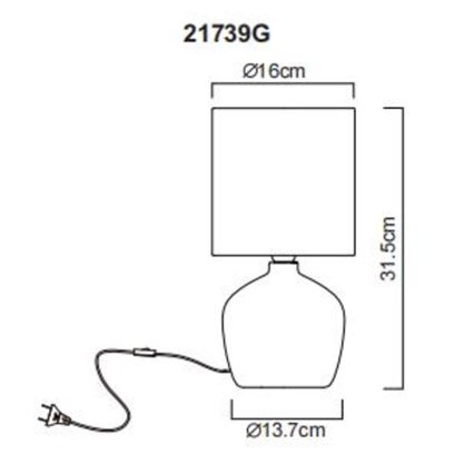 Globo - Laualamp 1xE14/40W/230V hall