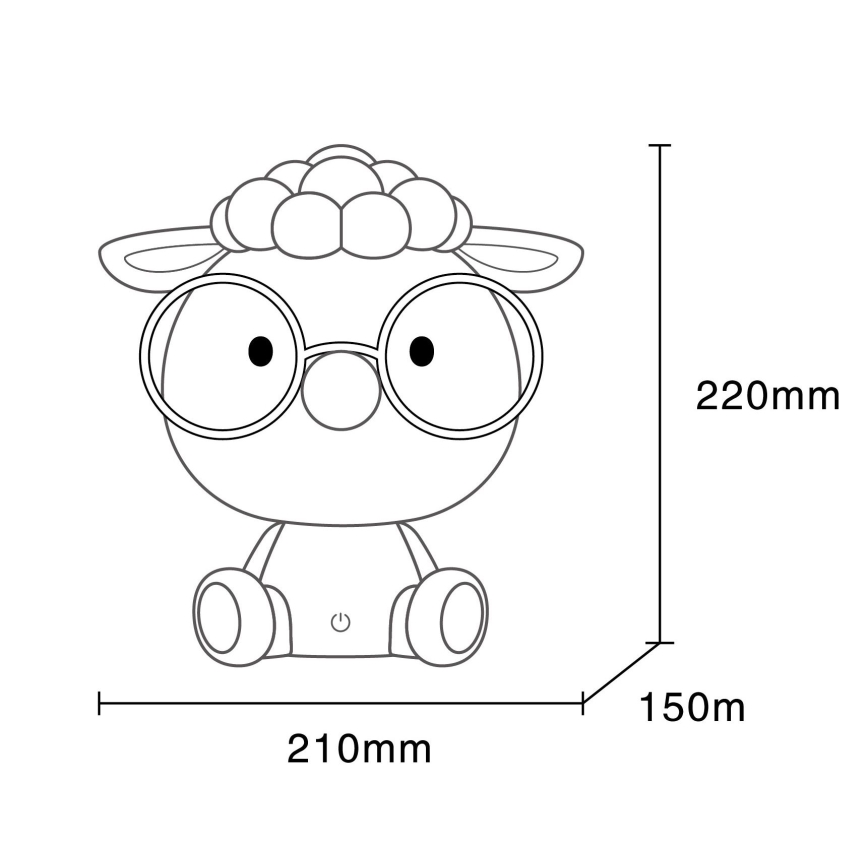 Globo - LED Hämardatav laetav laste väike öölamp LED/1W/5V 500 mAh sinine