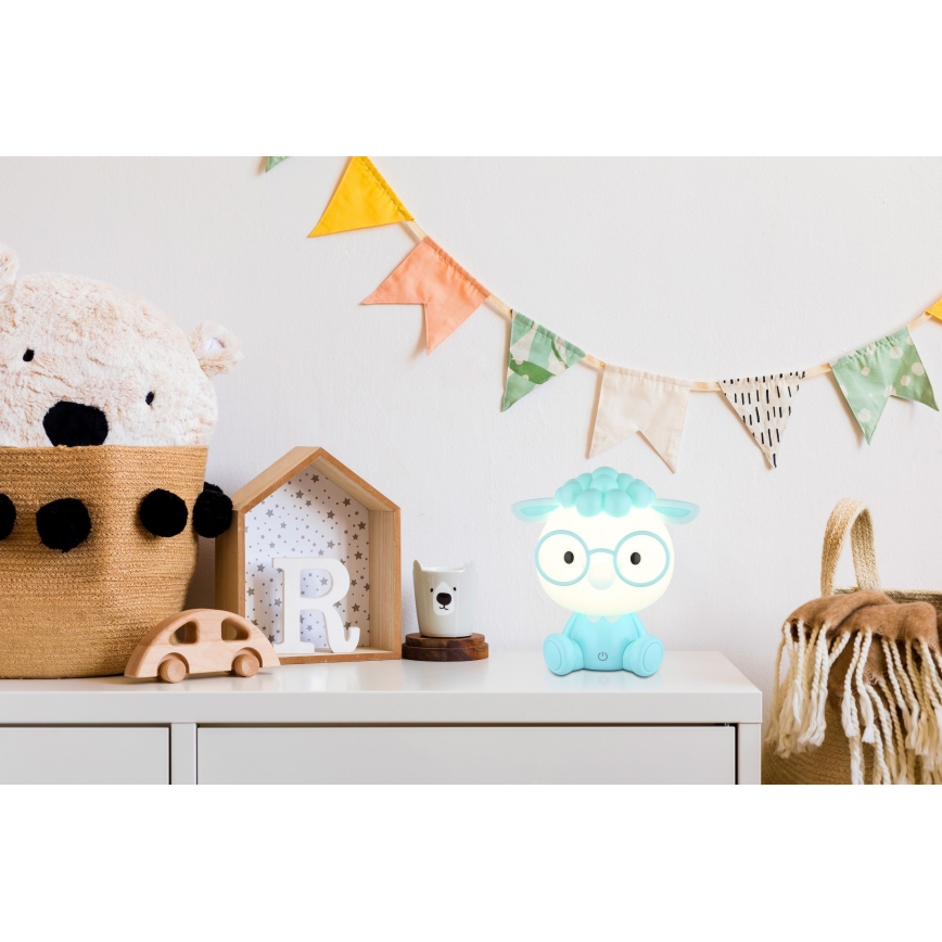 Globo - LED reguleeritav laetav laste öölamp LED/1W/5V 500 mAh sinine