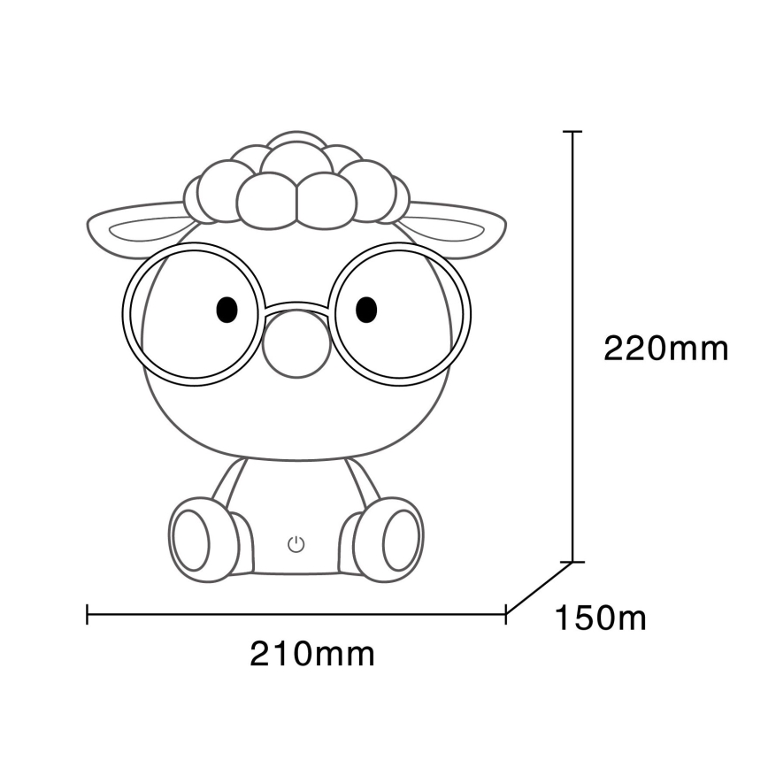Globo - LED Hämardatav laetav laste väike öölamp LED/1W/5V 500 mAh roosa