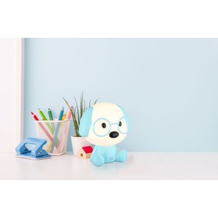 Globo - LED Hämardatav laetav laste väike öölamp LED/1W/5V 500 mAh sinine