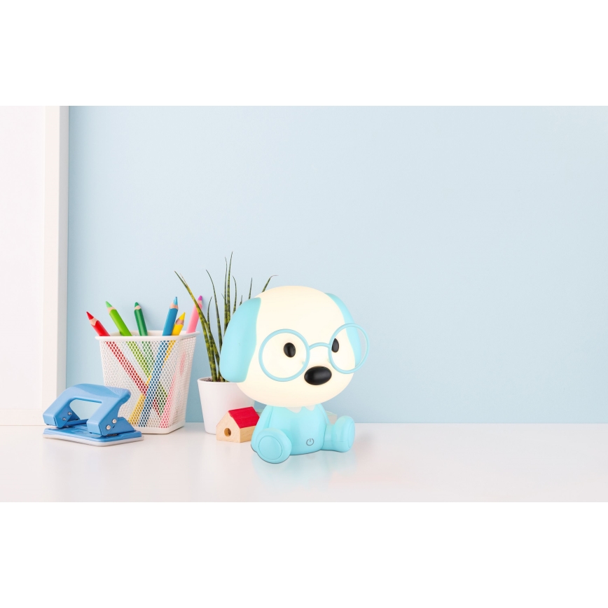 Globo - LED Hämardatav laetav laste väike öölamp LED/1W/5V 500 mAh sinine