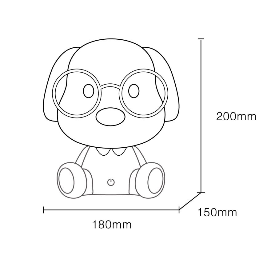 Globo - LED Hämardatav laetav laste väike öölamp LED/1W/5V 500 mAh sinine