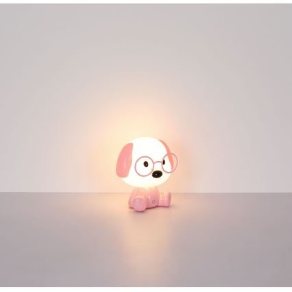 Globo - LED reguleeritav laetav laste öölamp LED/1W/5V 500 mAh roosa