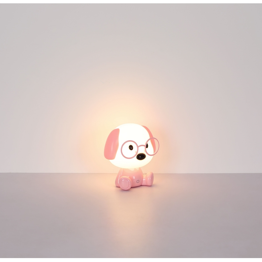 Globo - LED reguleeritav laetav laste öölamp LED/1W/5V 500 mAh roosa