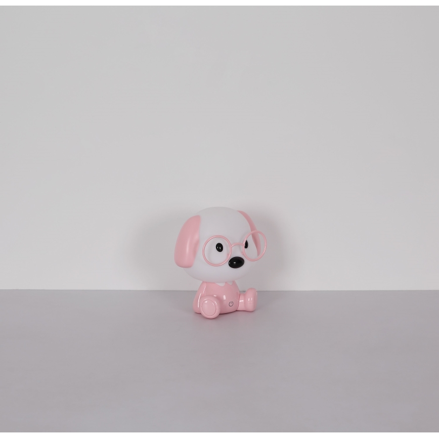 Globo - LED reguleeritav laetav laste öölamp LED/1W/5V 500 mAh roosa