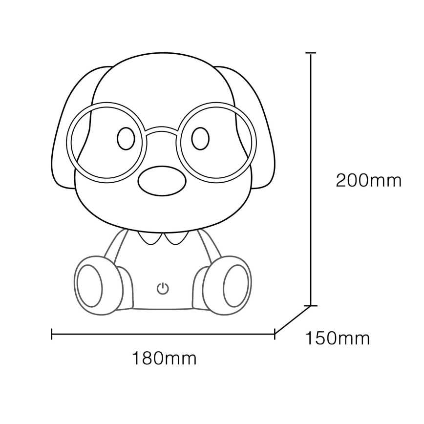Globo - LED reguleeritav laetav laste öölamp LED/1W/5V 500 mAh roosa