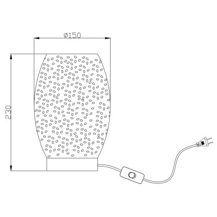 Globo 24002S - Laualamp NARRI 1xE27/40W/230V