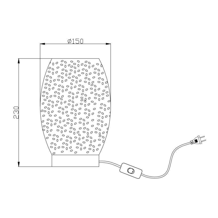 Globo 24002S - Laualamp NARRI 1xE27/40W/230V