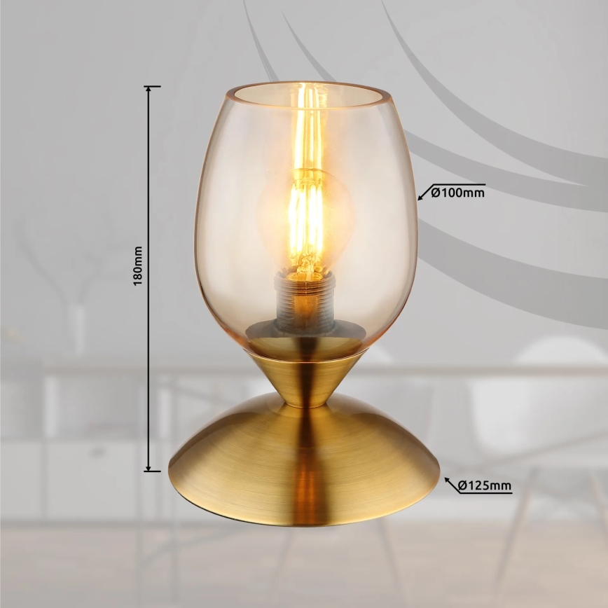 Globo - Laud puutetundlik lamp 1xE14/25W/230V messing