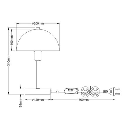 Globo - Must laualamp 1xE14/40W/230V