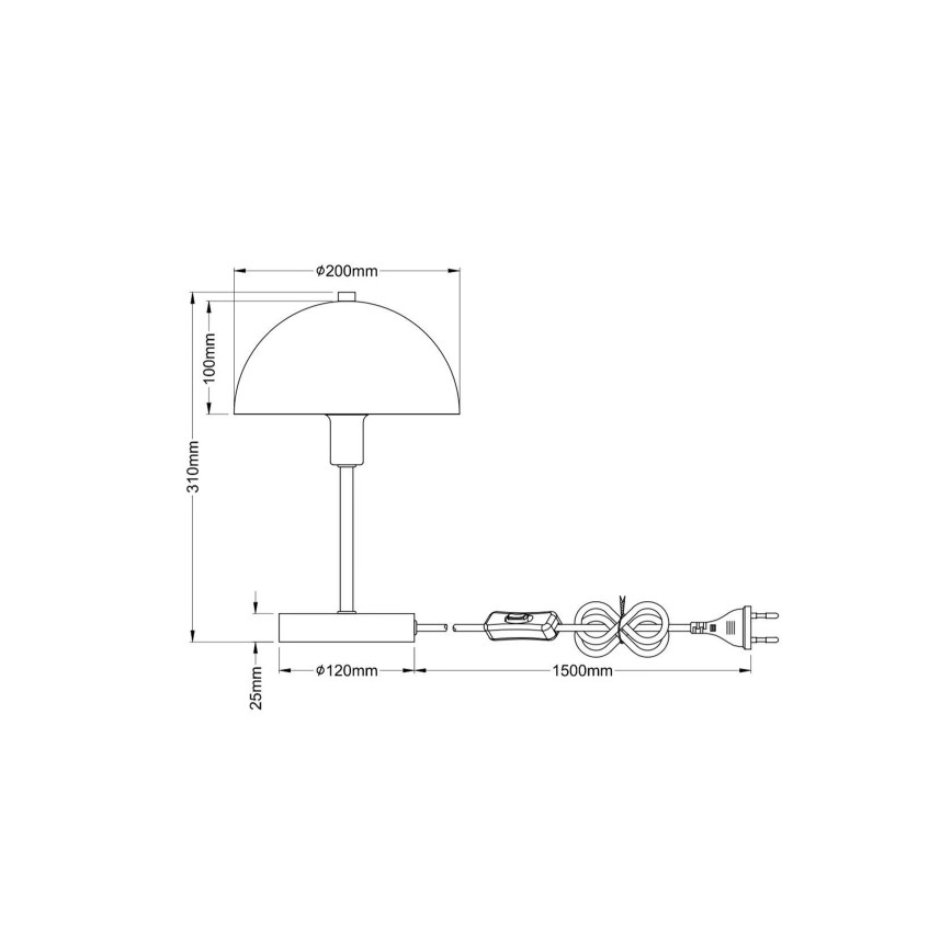 Globo - Must laualamp 1xE14/40W/230V
