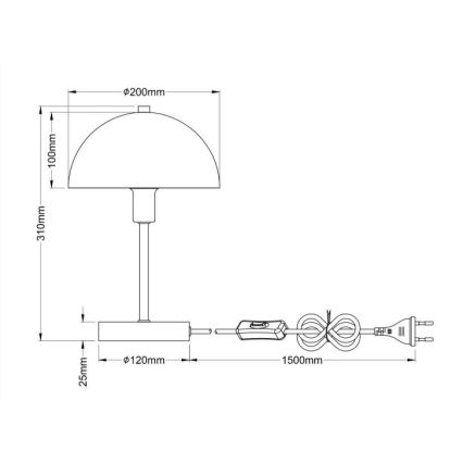 Globo - Laualamp 1xE14/40W/230V valge