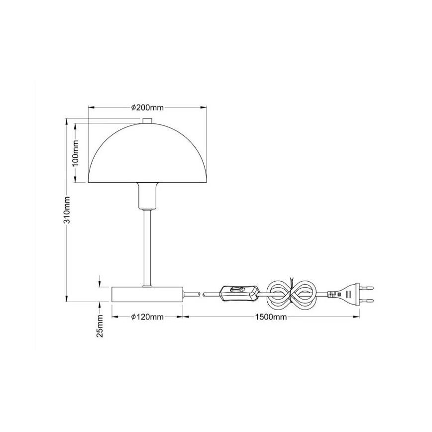 Globo - Laualamp 1xE14/40W/230V valge