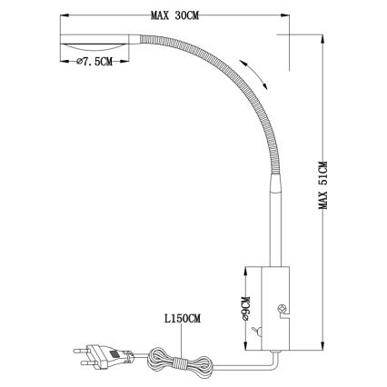 Globo - LED Seinavalgusti LED/6W/230V