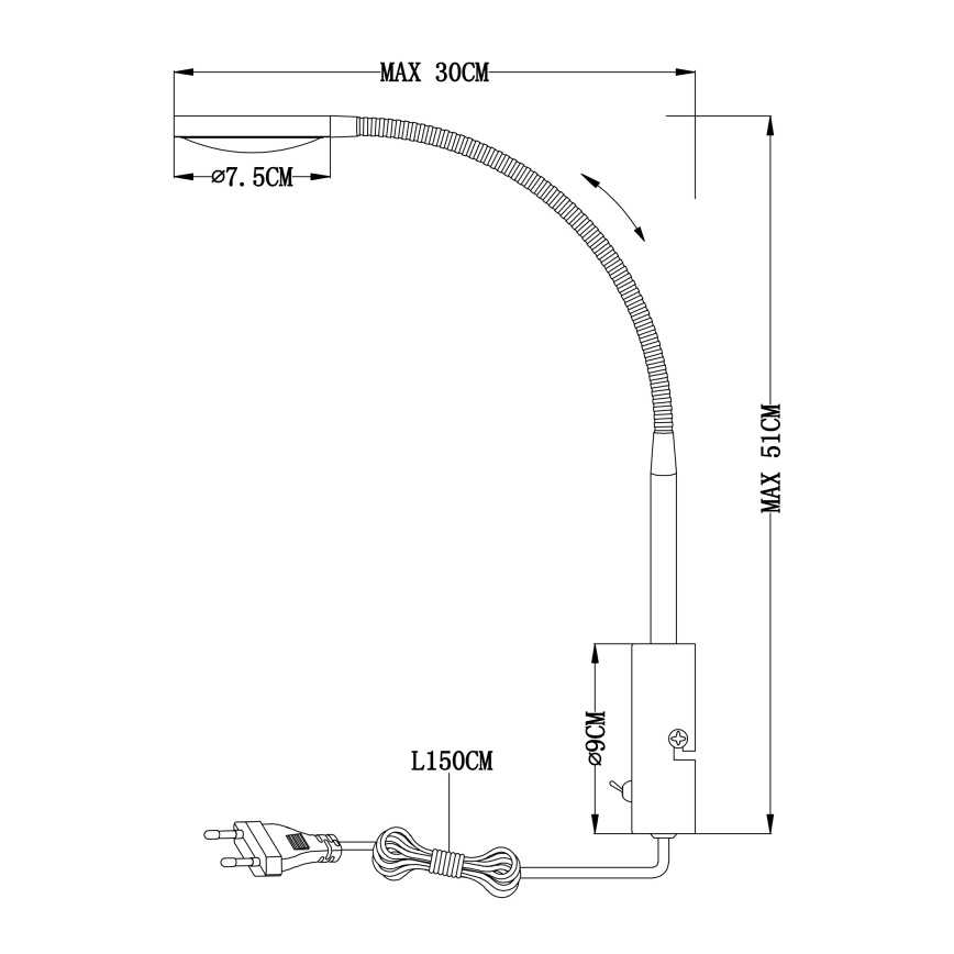 Globo - LED Seinavalgusti LED/6W/230V