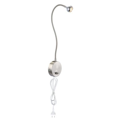 Globo - LED Paindlik väike lamp LED/3W/230V läikiv kroom