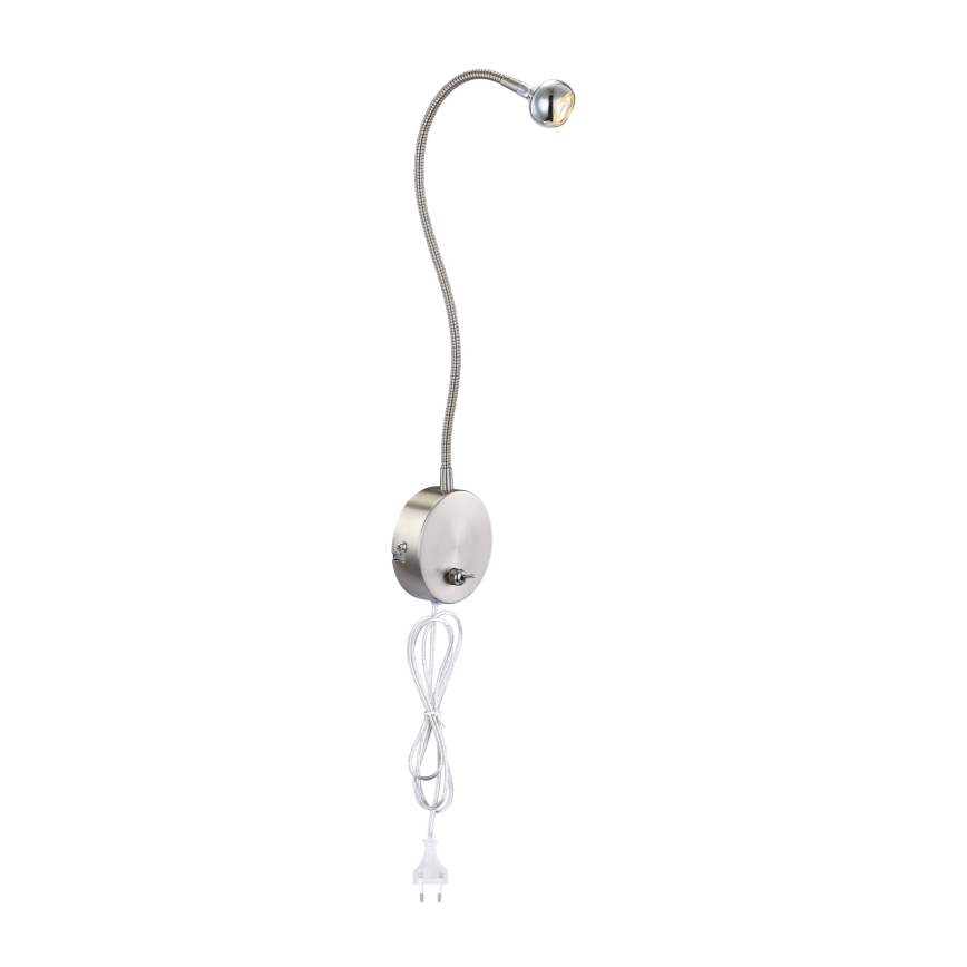 Globo - LED Paindlik väike lamp LED/3W/230V läikiv kroom
