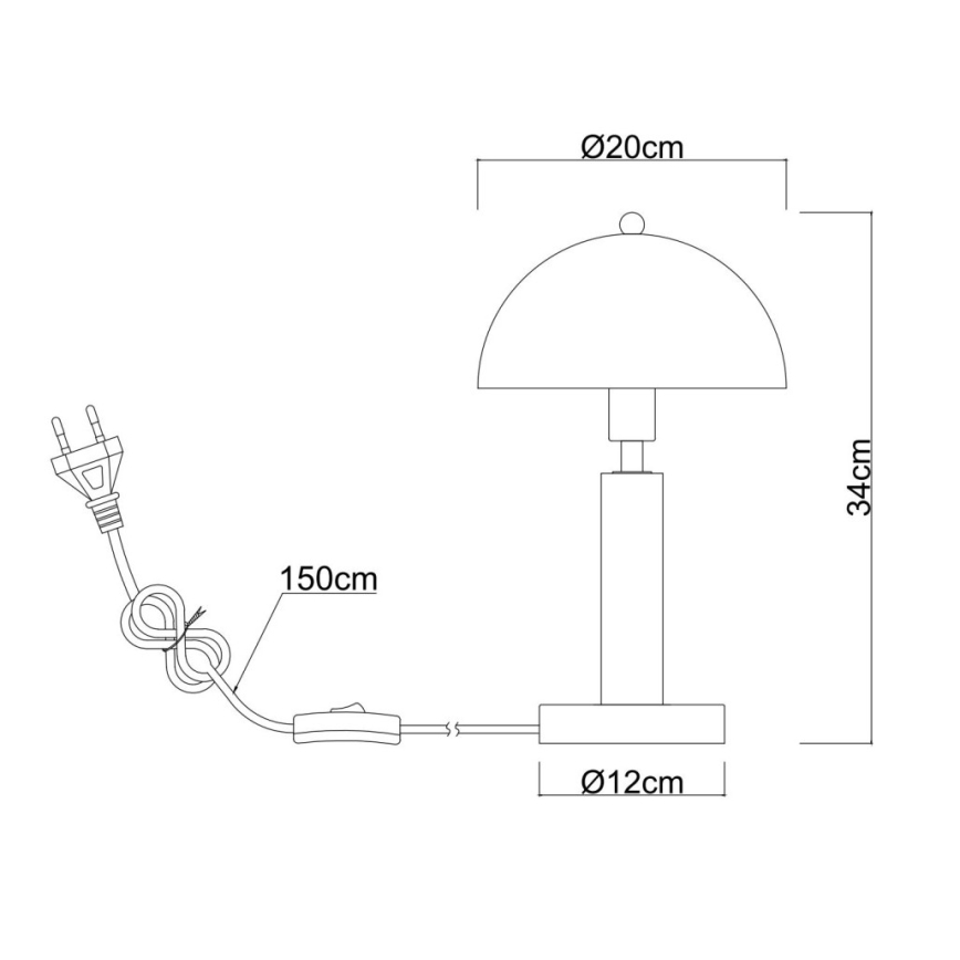 Globo - Laualamp 1xE14/40W/230V valge