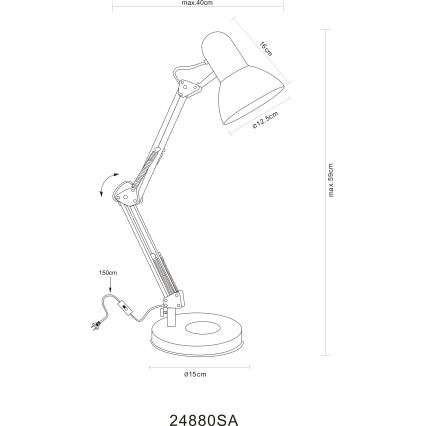 Globo - Laualamp 1xE27/40W/230V