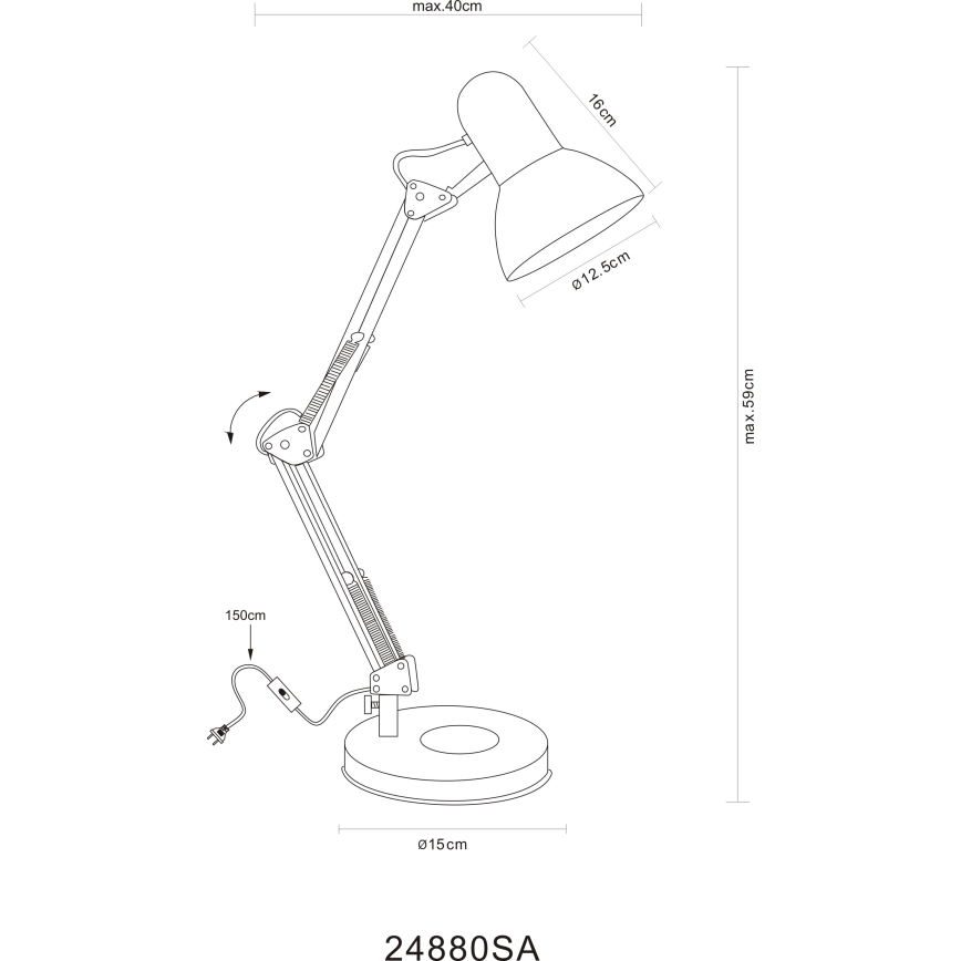 Globo - Laualamp 1xE27/40W/230V