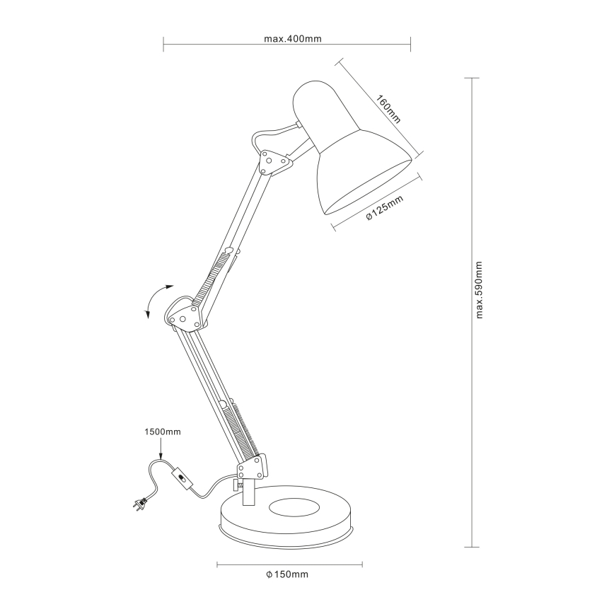 Globo - Laualamp 1xE27/40W/230V
