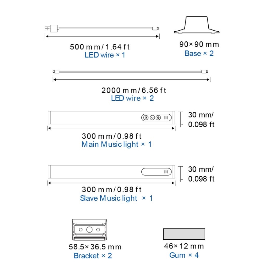 Globo RGB- KOMPLEKT 2x LED RGB Hämardatav laualamp 2in1 LED/2W/5V Wi-Fi Tuya