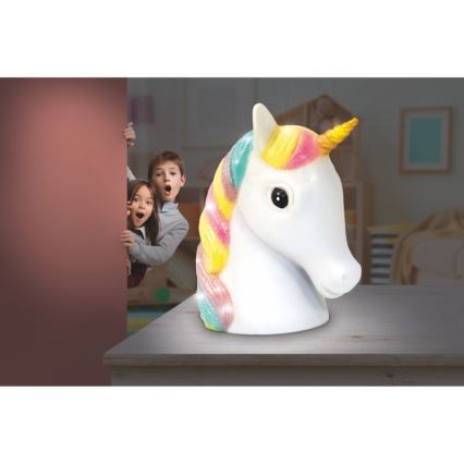Globo - LED Öölamp lastele LED/1W/230/4,5V 3xAA ükssarvik