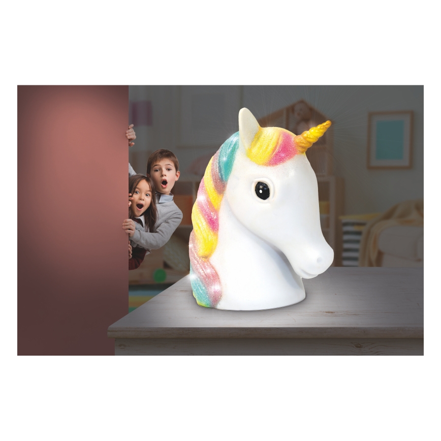 Globo - LED Öölamp lastele LED/1W/230/4,5V 3xAA ükssarvik