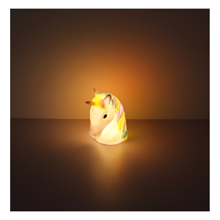 Globo - LED Öölamp lastele LED/1W/230/4,5V 3xAA ükssarvik